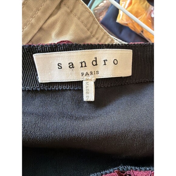 Paris Rock n' Roll Designer Sandro Julee lace pencil skirt Small - Picture 8 of 9